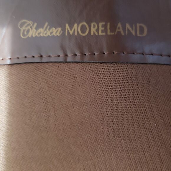 Chelsea Moreland Sz 10W  NWOB Brown Faux Leather Women's Zip Boots - Picture 9 of 10